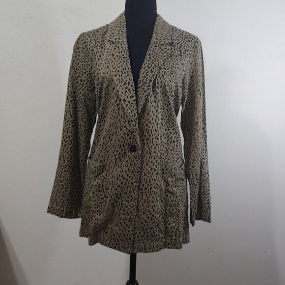 Bobi Los Angeles Women's Leopard Blazer - Picture 1 of 9
